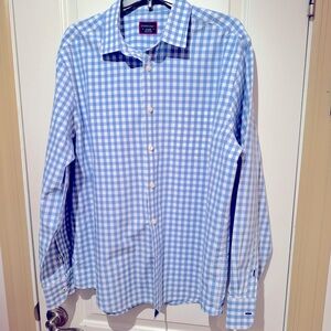 UNTUCKit. Blue/White Check, Long Sleeve, Button Down Shirt. Size XL. 100% Cotton